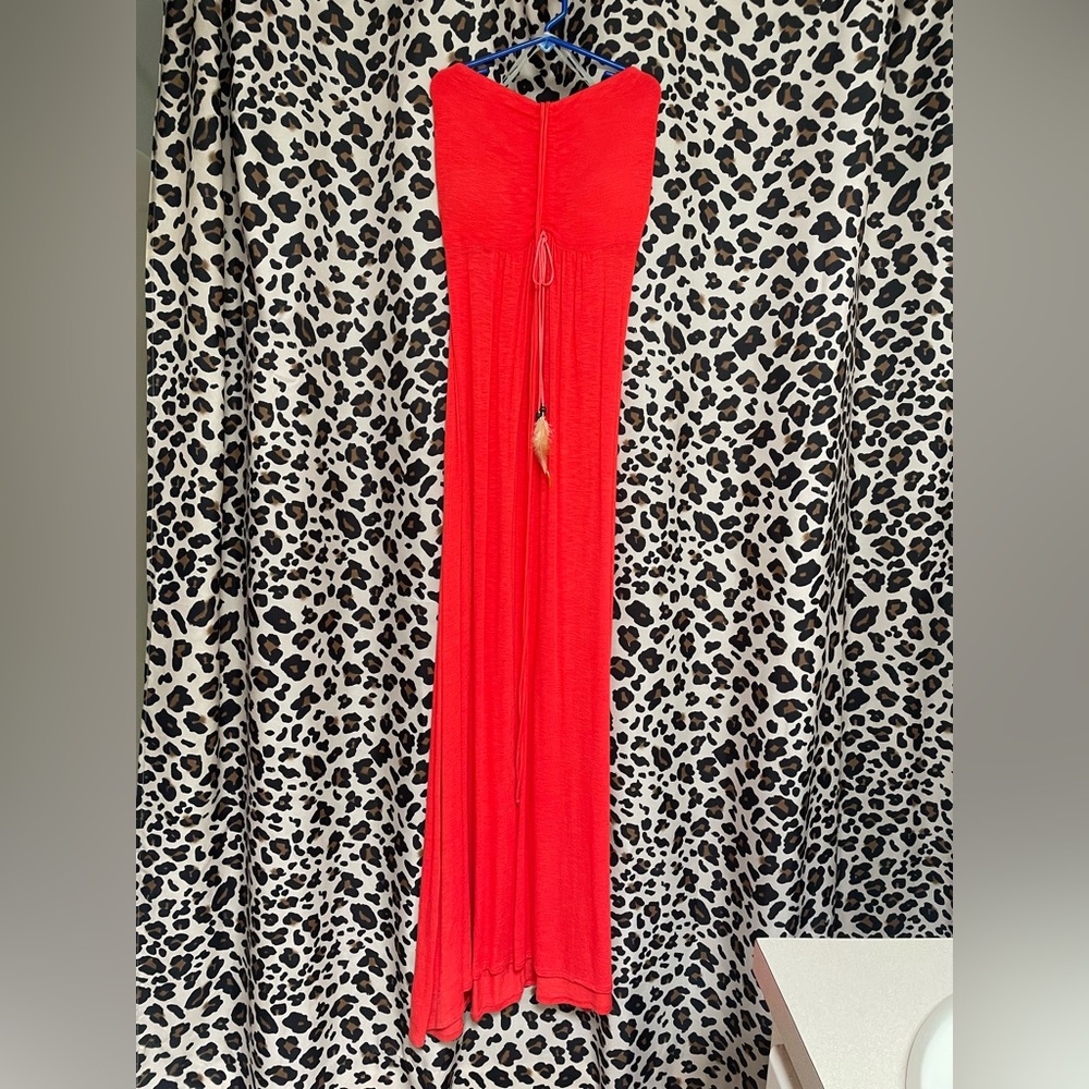 Strapless maxi dress